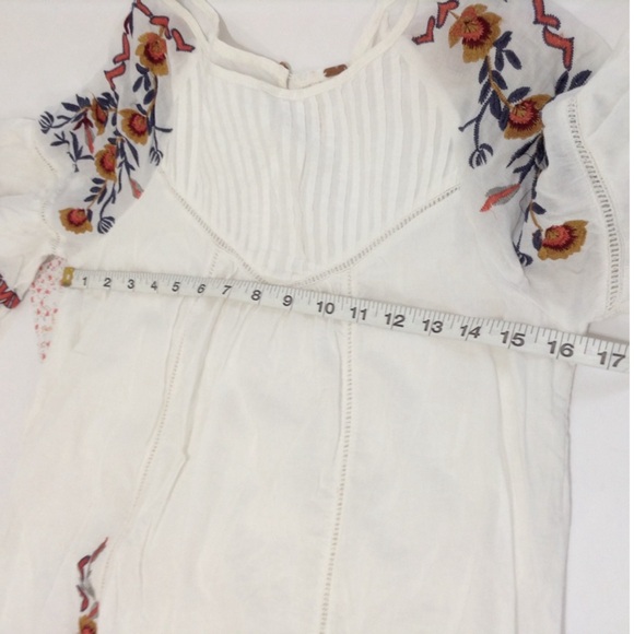 Free People Pavlo Floral Embroidered Mini Shift Dress Boho Womens XS - Picture 4 of 6